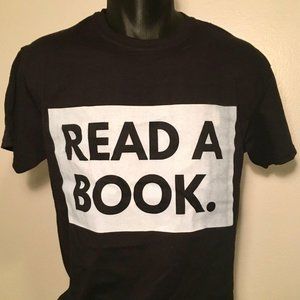 Read A Book Shirt - NWOT Short Sleeve Black M